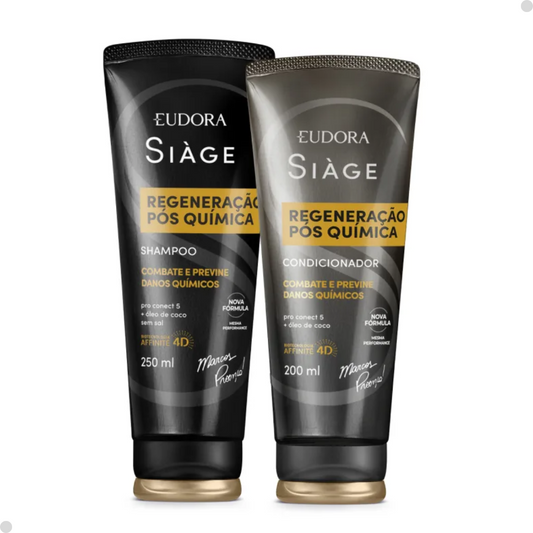 Eudora Kit Siàge Regeneração Pós Química: Shampoo 250ml + Condicionador 200ml