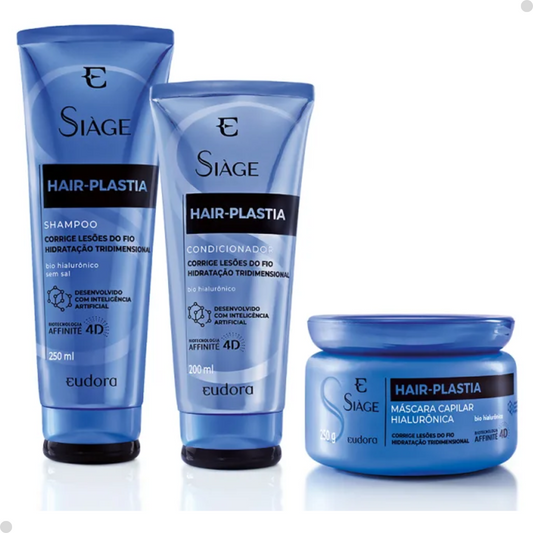 KIT SIÀGE HAIR PLASTIA SHAMPOO + MÁSCARA + CONDICIONADOR
