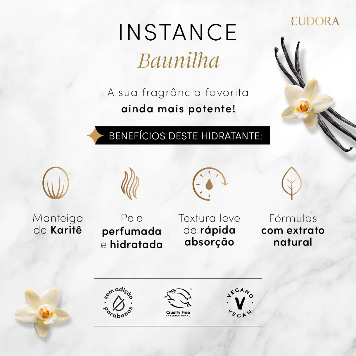 KIT 2 REFIL HIDRATANTE DES CORPORAL INSTANCE BAUNILHA 350ML