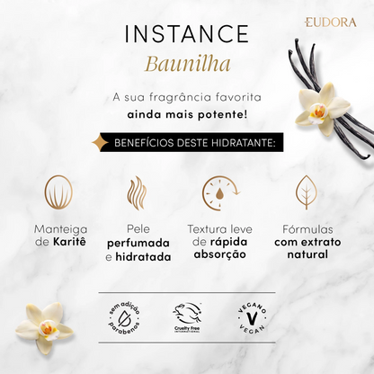 KIT 2 REFIL HIDRATANTE DES CORPORAL INSTANCE BAUNILHA 350ML