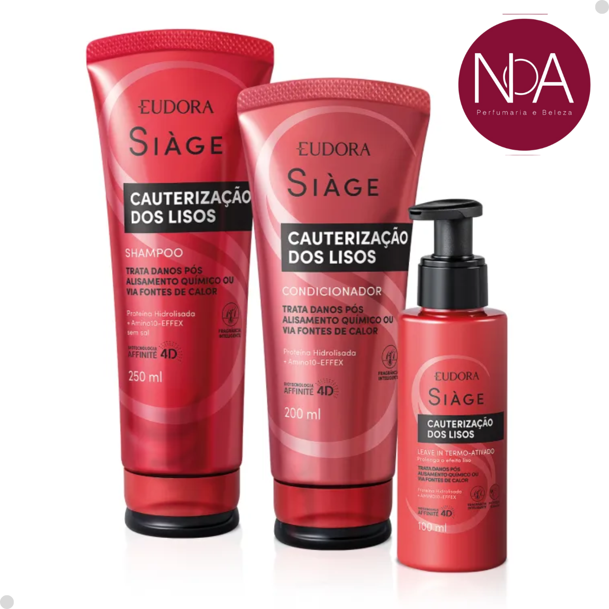 COMBO SIÀGE CAUTERIZAÇÃO DOS LISOS SHAMP + COND LEAVE-IN