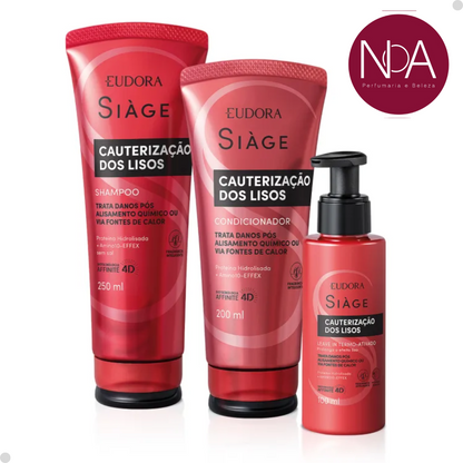 COMBO SIÀGE CAUTERIZAÇÃO DOS LISOS SHAMP + COND LEAVE-IN
