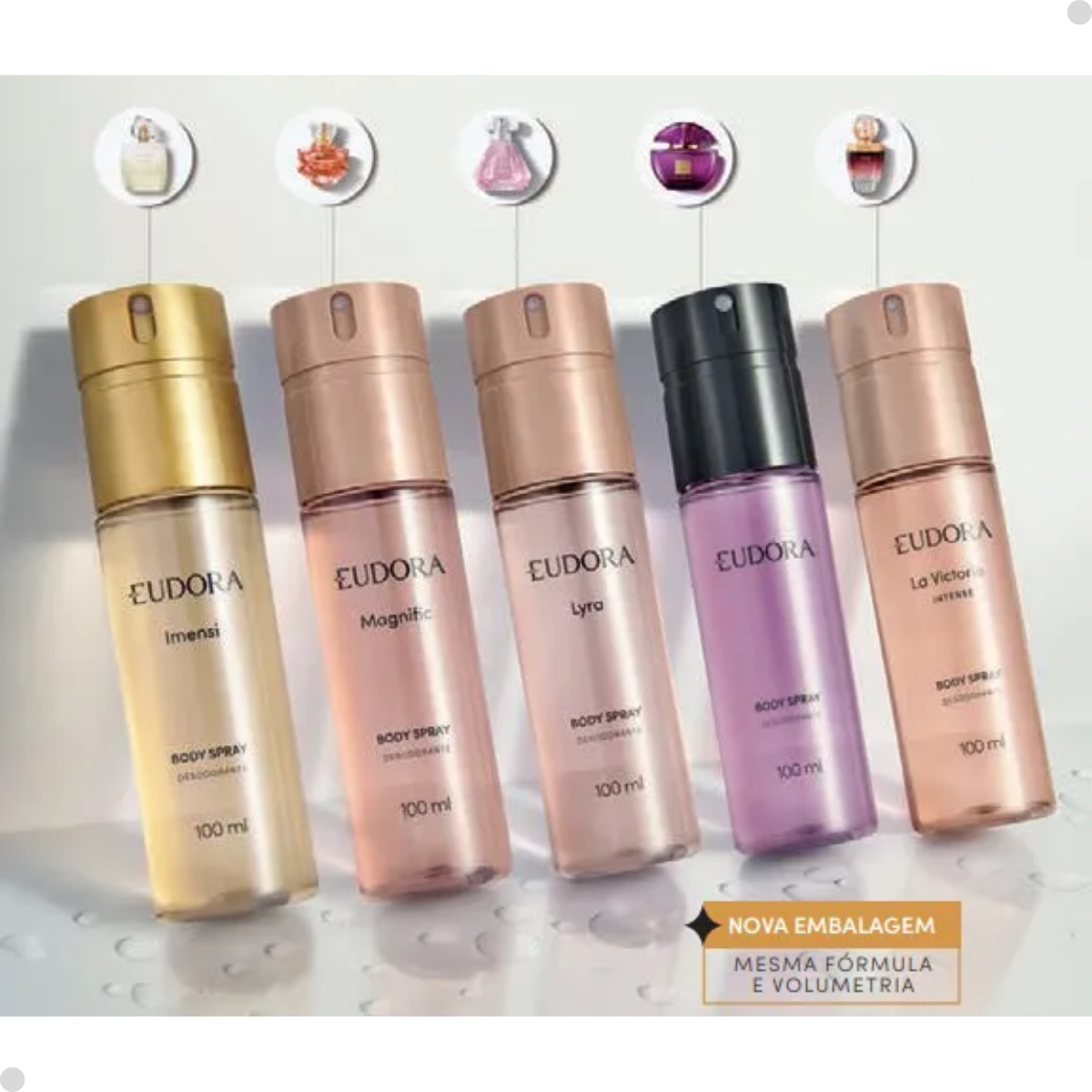 COMBO EUDORA: EAU DE PARFUM 75ML + BODY SPRAY 100ML