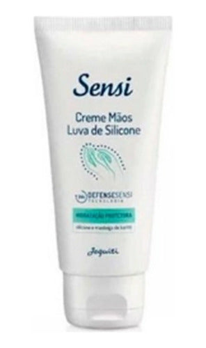CREME MÃOS LUVA DE SILICONE JEQUITI SENSI COM 75G