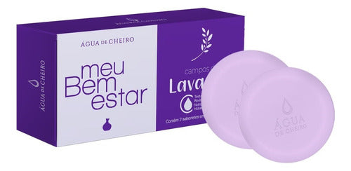 AGUA DE CHEIRO SABONETE EM BARRA CAMPOS DE LAVANDA (2X90G)