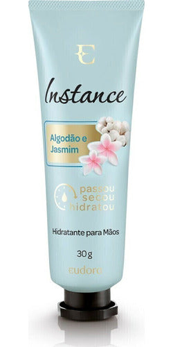 CREME HIDRATANTE PARA MÃOS INSTANCE ALGODÃO E JASMIM 30G