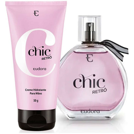 COMBO CHIC RETRO COLONIA 95ML CREME DE MÃOS 50G
