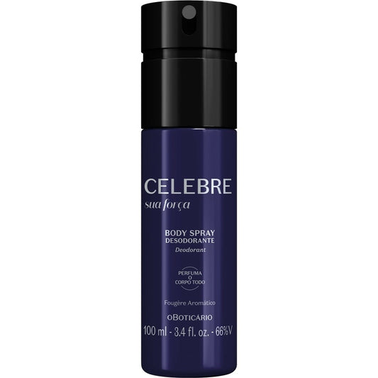 BOTICARIO BODY SPRAY DESODORANTE MASCULINO CELEBRE SUA FORÇA 100ML
