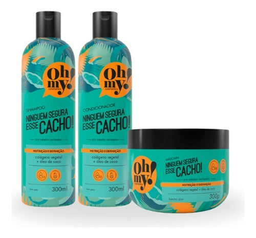 COMBO OHMY! NINGUEM SEGURA ESSE CACHO!: SHAMPOO 300ML + CONDICIONADOR 300ML + MASCARA 300G