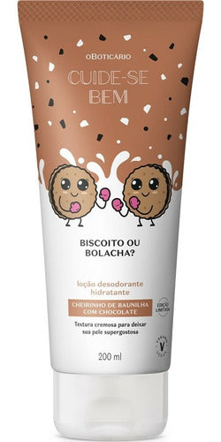 BOTICARIO LOÇÃO HIDRATANTE DESODORANTE CORPORAL CUIDE-SE BEM BISCOITO OU BOLACHA 200ML