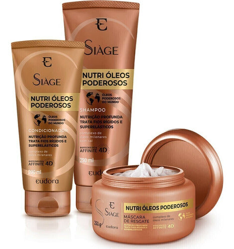 KIT SIAGE NUTRI OLEOS PODEROSOS SHAMP + CONDIC + MASC