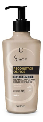 COMBO SIAGE RECONSTROI OS FIOS: SHAMPOO 400ML + CONDICIONADOR 400ML