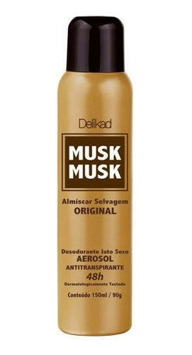 DESODORANTE ANTITRANSPIRANTE MUSK AEROSOL 150ML DELIKAD