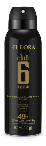 DESODORANTE ANTITRANSPIRANTE AEROSOL CLUB 6 CASSINO 150ML