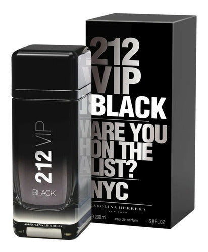 212 VIP BLACK CAROLINA HERRERA EAU DE PARFUM - PERFUME MASCULINO 200ML