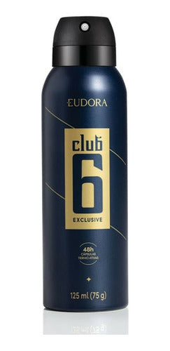 DESODORANTE ANTITRANSPIRANTE AEROSSOL CLUB 6 EXCLUSIVE 125ML - 75G