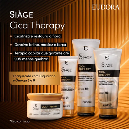 Eudora Combo Siàge Cica-Therapy: Shampoo 400ml + Condicionador 400ml