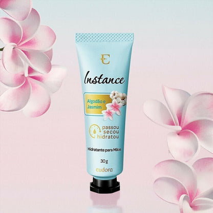 CREME HIDRATANTE PARA MÃOS INSTANCE ALGODÃO E JASMIM 30G