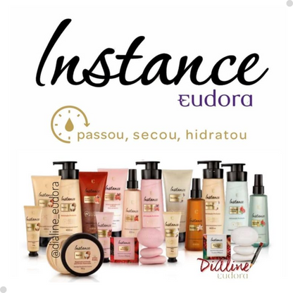 Combo Instance Baunilha Glow: Sabonete Líquido 200ml + Loção Iluminadora 180ml + Sacola Eudora