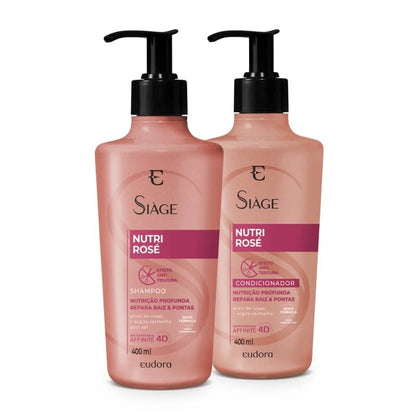 Kit Siàge: Shampoo + Condicionador 400ml (Nutri Rosé/Reconstrói os Fios/Cica Therapy)