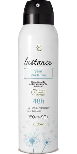 EUDORA DESODORANTE ANTITRANSPIRANTE AEROSSOL SEM CHEIRO INSTANCE 150ML