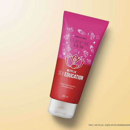 BOTICARIO LOÇÃO HIDRATANTE DESODORANTE CUIDE-SE BEM NETFLIX SEX EDUCATION 200ML