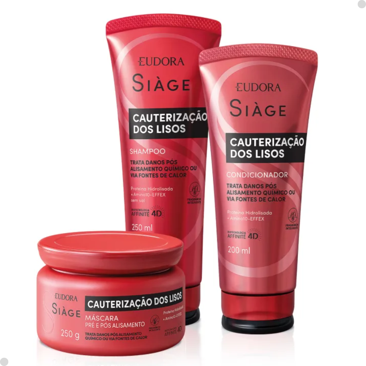 KIT SIAGE CAUTERIZACAO DOS LISOS: SHAMP + COND + MASCARA