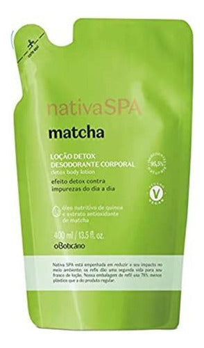 REFIL LOÇÃO DETOX DESODORANTE CORPORAL NATIVA SPA MATCHA 400ML