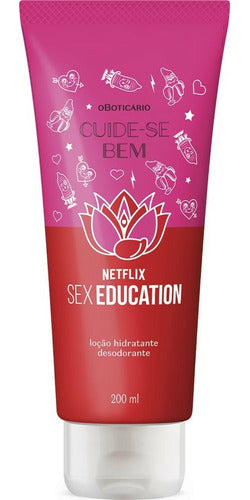 BOTICARIO LOÇÃO HIDRATANTE DESODORANTE CUIDE-SE BEM NETFLIX SEX EDUCATION 200ML