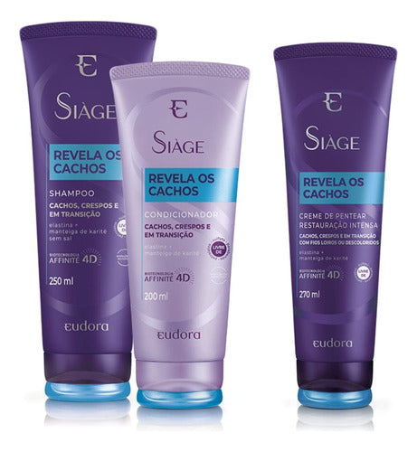 Kit Revela Os Cachos Shamp + Cond + Creme De Pentear 270ml