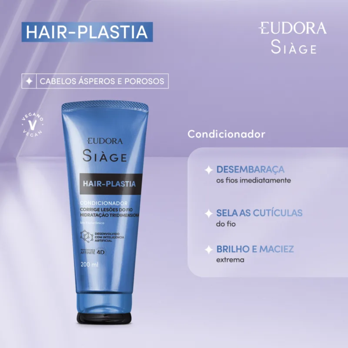 KIT HAIR PLASTIA-SHAMP 250ML + REFIL MÁSC 250G + COND 200ML