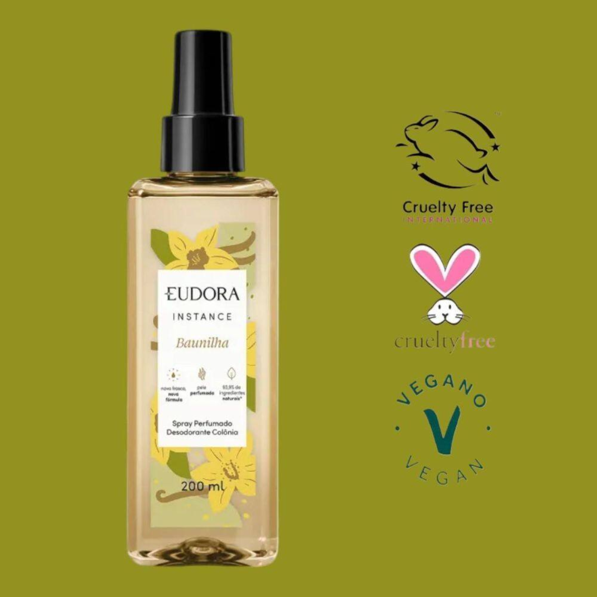SPRAY PERFUMADO DESODORANTE COLÔNIA INSTANCE BAUNILHA 200ML