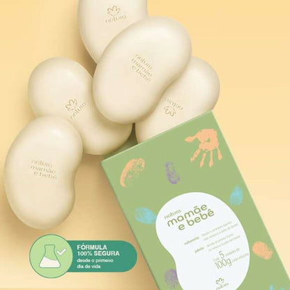 Sabonete Em Barra Mamãe E Bebê Natura - 5 Unid De 100g Cada