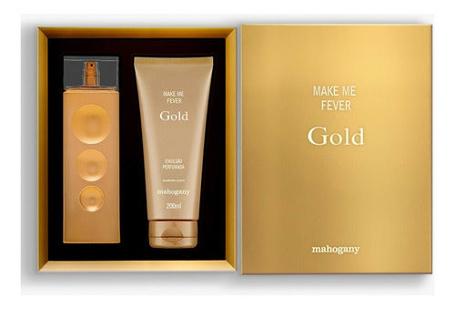MAHOGANY KIT FRAGRÂNCIA 100 ML E HIDRATANTE 200 ML MAKE ME FEVER GOLD