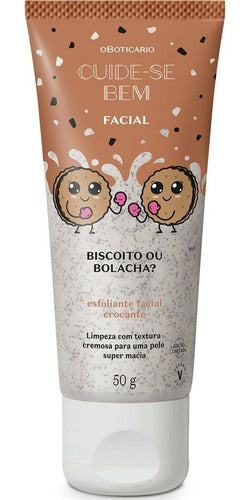 BOTICÁRIO ESFOLIANTE FACIAL CROCANTE CUIDE-SE BEM BISCOITO OU BOLACHA 50G