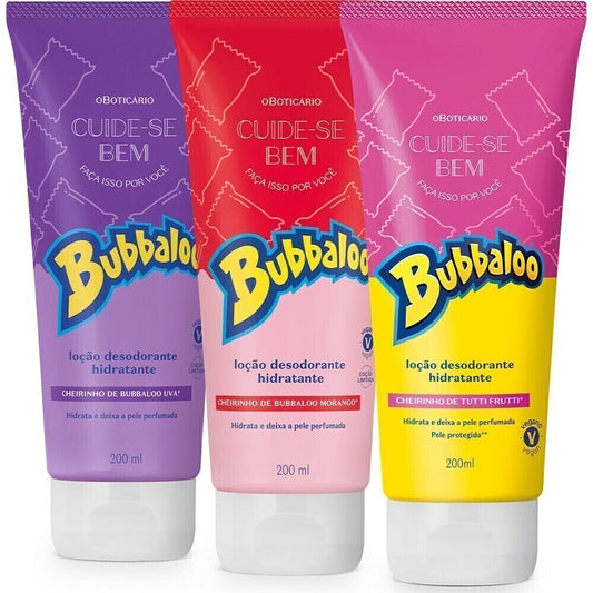 COMBO HIDRATANTE CORPORAL CUIDE-SE BEM BUBBALOO (3 ITENS)