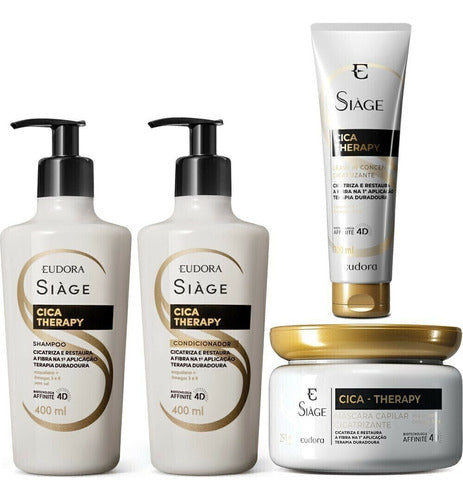 COMBO SIAGE CICA THERAPY SHAMP 400ML + COND 400ML + MASCARA 250G + LEAVE-IN 100ML