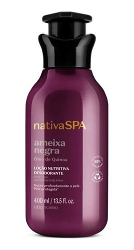 LOÇÃO HIDRATANTE DESODORANTE CORPORAL NATIVA SPA AMEIXA NEGRA 400ML