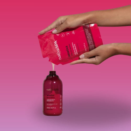 Kit Nativa SPA Ameixa: Loção hidratante 400ml + Refil 400ml