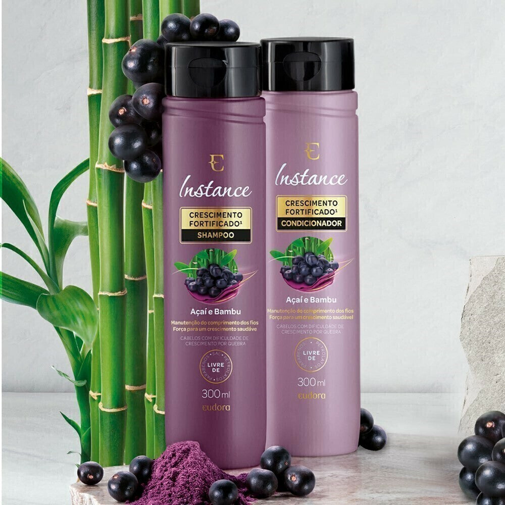 COMBO INSTANCE AÇAÍ E BAMBU: SHAMPOO 300ML + CONDICIONADOR 300ML