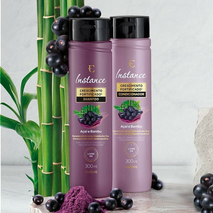 COMBO INSTANCE AÇAÍ E BAMBU: SHAMPOO 300ML + CONDICIONADOR 300ML