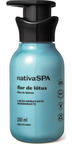 LOÇÃO HIDRATANTE DESODORANTE CORPORAL NATIVA SPA FLOR DE LÓTUS 250ML