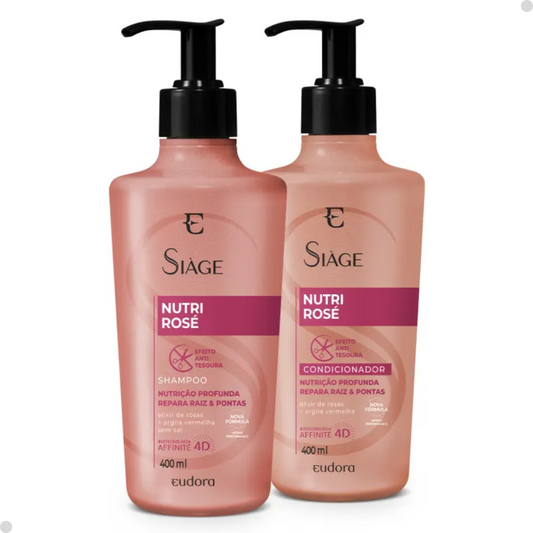 COMBO SIÀGE NUTRI ROSE: SHAMPOO 400ML + CONDICIONADOR 400ML