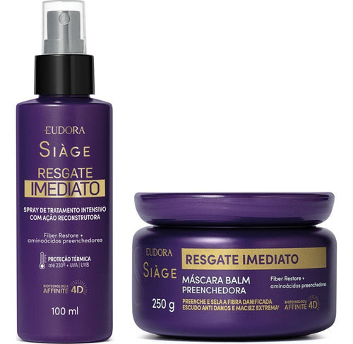COMBO SIÀGE RESGATE IMEDIATO MÁSCARA 250G + LEAVE-IN 100ML
