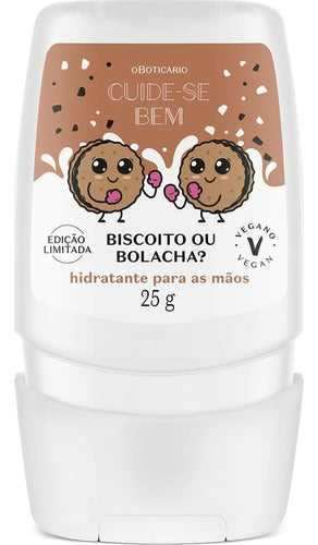 BOTICÁRIO HIDRATANTE PARA AS MÃOS CUIDE-SE BEM BISCOITO OU BOLACHA 25G