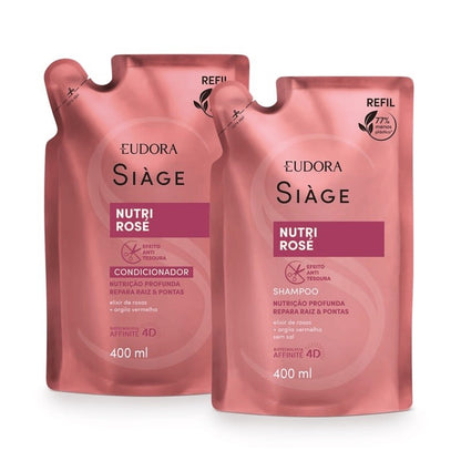Kit Siàge: Shampoo + Condicionador 400ml (Nutri Rosé/Reconstrói os Fios/Cica Therapy)