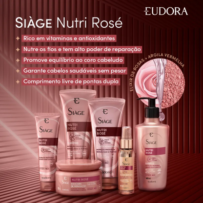 COMBO SIÀGE NUTRI ROSE: SHAMPOO 400ML + CONDICIONADOR 400ML