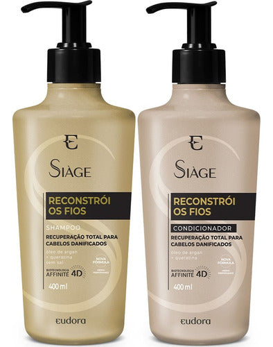COMBO SIÀGE: 2 SHAMPOO 400ML + 2 CONDICIONADOR 400ML + BOLSA