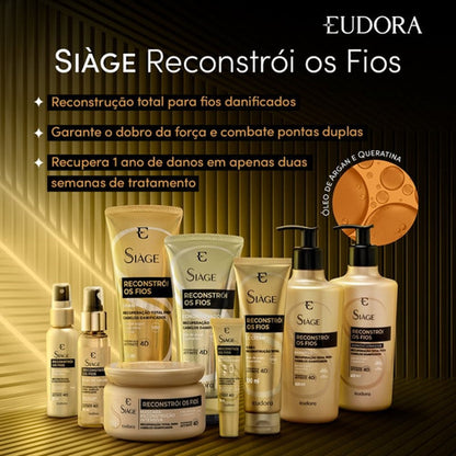 COMBO SIAGE RECONSTROI OS FIOS: SHAMPOO 400ML + CONDICIONADOR 400ML