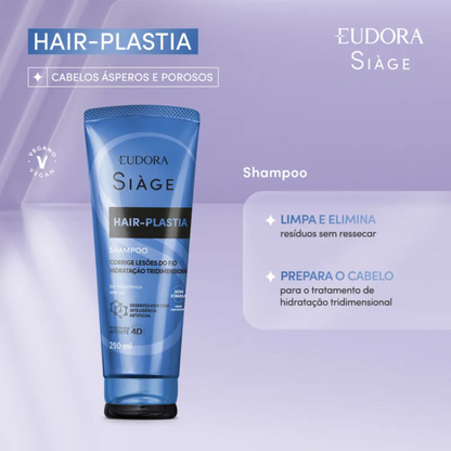 KIT HAIR PLASTIA-SHAMP 250ML + REFIL MÁSC 250G + COND 200ML